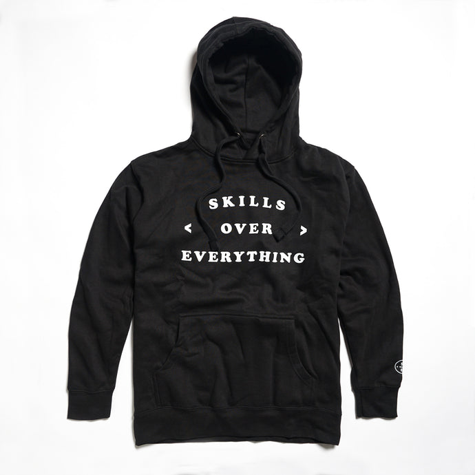 Skills Over Everything Hoodie with front graphic print